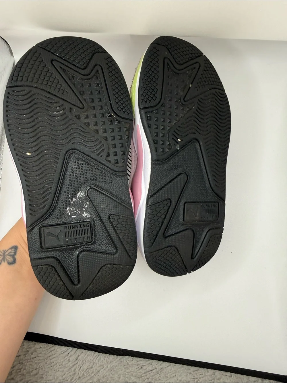 Puma Kids Pink, Lime & Black Running Sneakers